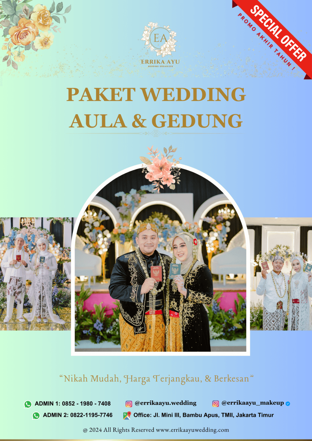 Paket Wedding Aula & Gedung Errika Ayu Wedding