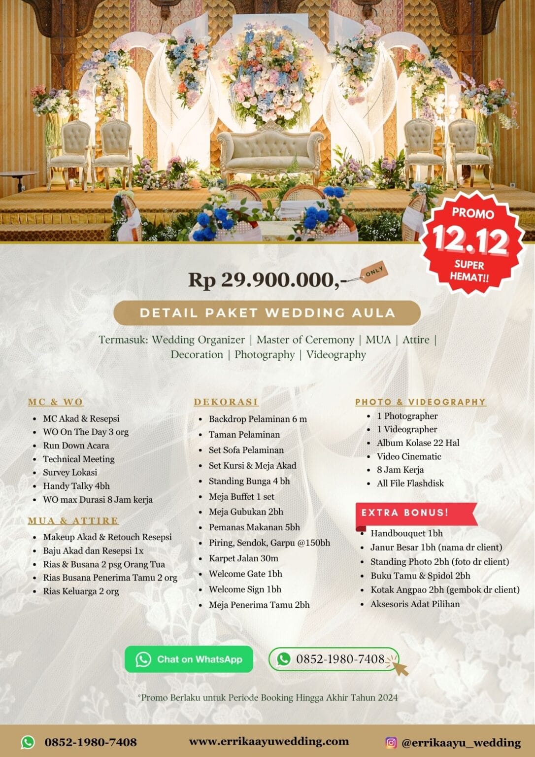 Promo Wedding Desember 2024 Errika Ayu Wedding