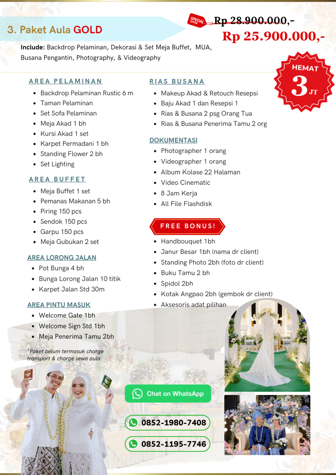 Paket Wedding Aula & Gedung Errika Ayu Wedding