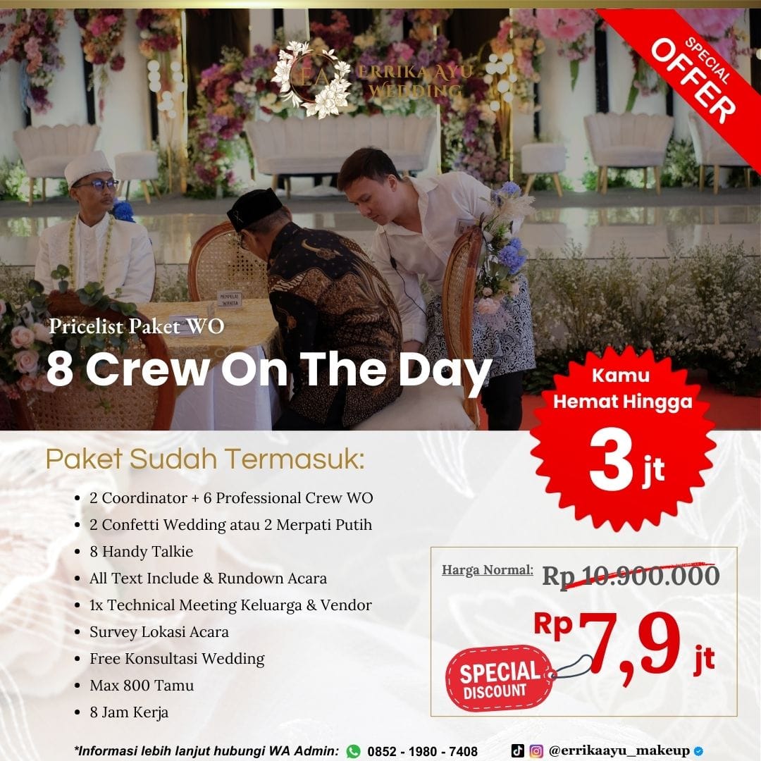 Pricelist Paket Wedding Organizer WO Errika Ayu Wedding