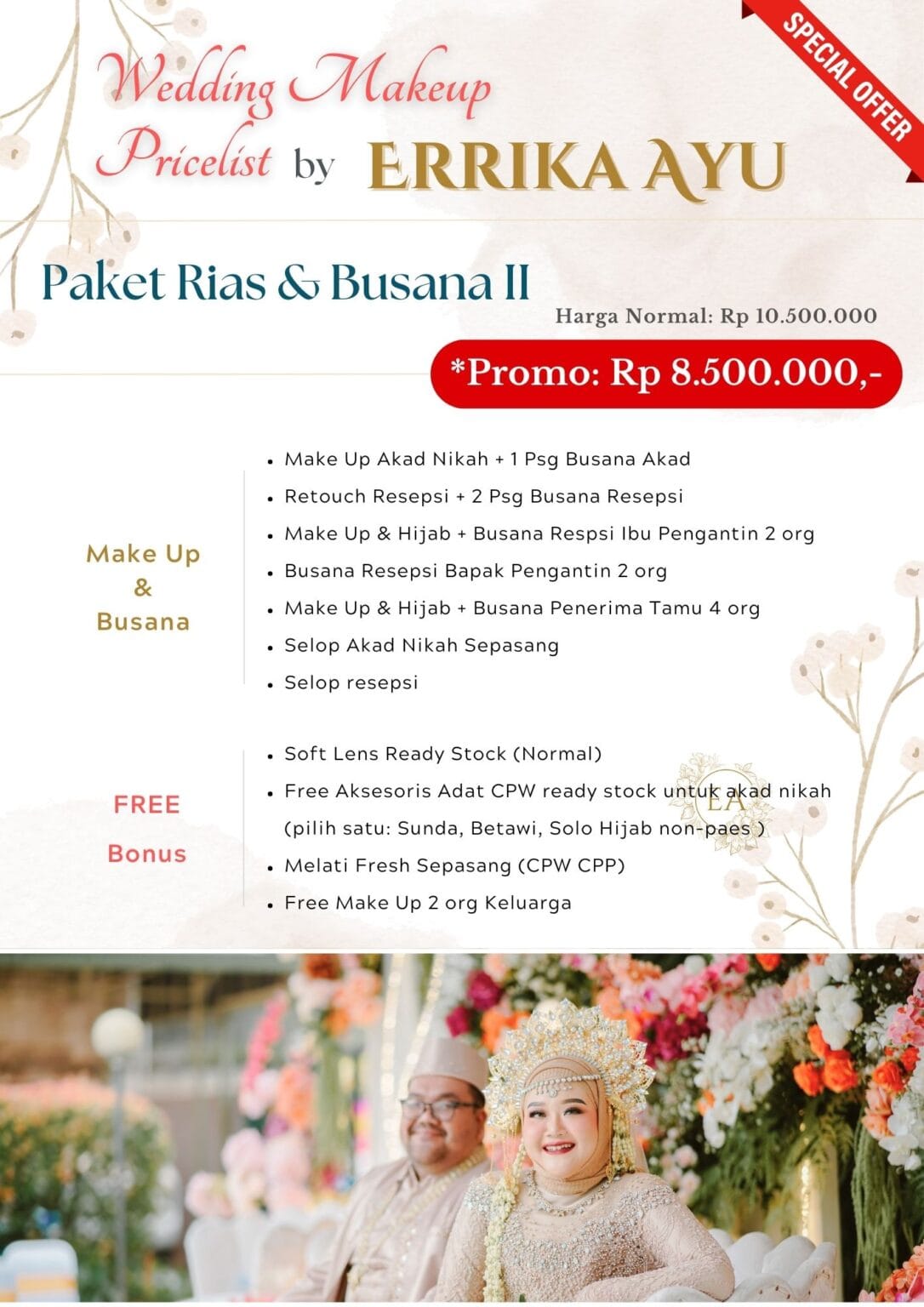 Paket Rias & Busana Errika Ayu Wedding