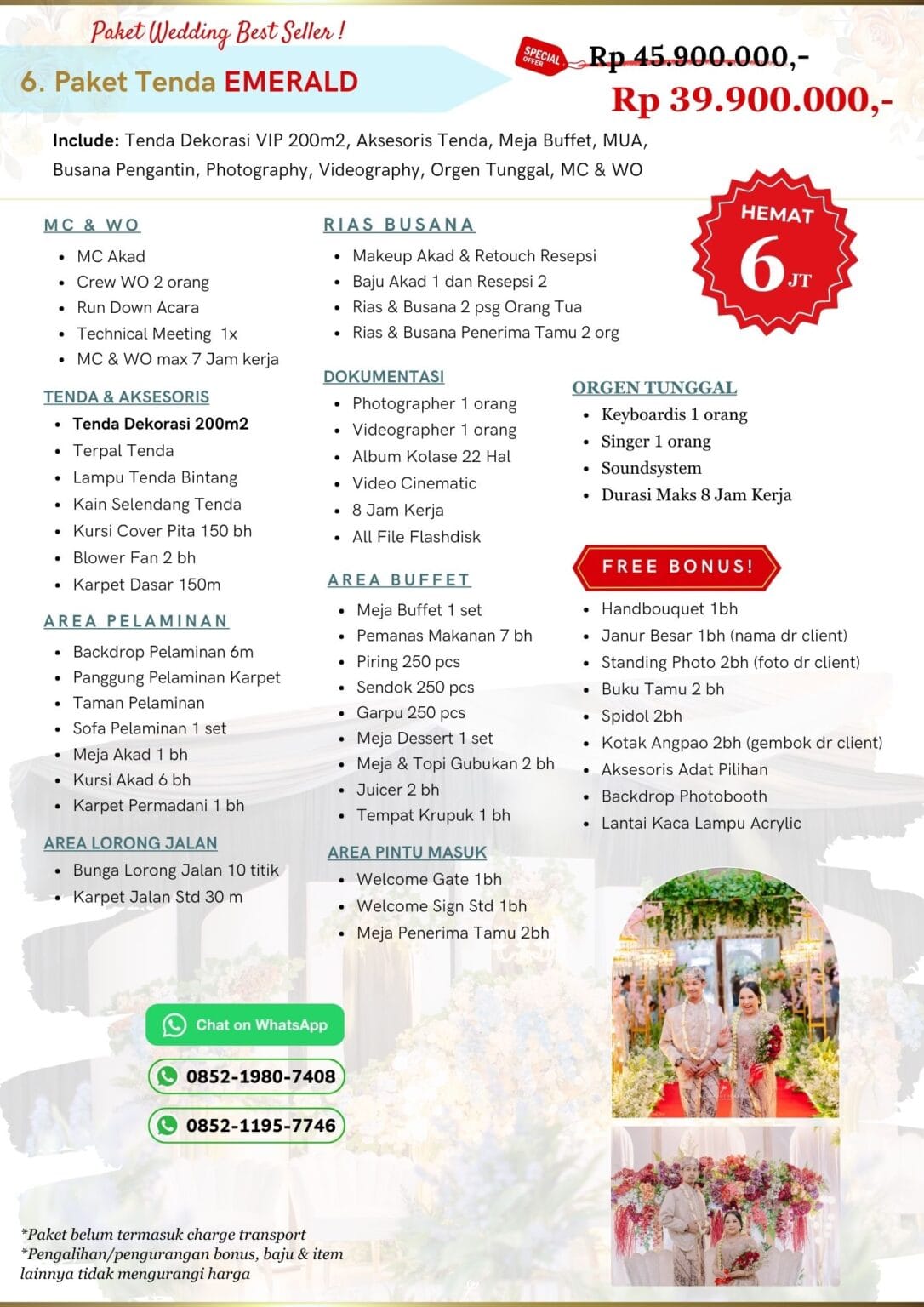 Paket Wedding Tenda Rumah Errika Ayu Wedding